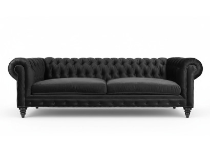 Chesterfield Melna Dzīvojamā istaba Moderna Trīsvietīgais Radošās mēbeles Tekstilēmbeles