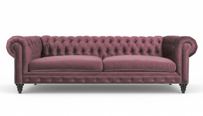 Chesterfield Radošais Mēbeļu Tekstils Rozā Dīvāns Moderns Trīsvietīgs Sēžamvieta istabā