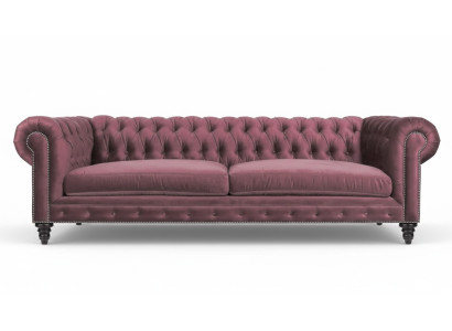 Chesterfield Radošais Mēbeļu Tekstils Rozā Dīvāns Moderns Trīsvietīgs Sēžamvieta istabā