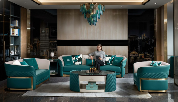 Sofas komplekts Chesterfield polsterēta dīvānu garnitūra 3+1 ādas tekstila audums
