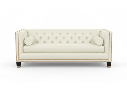 Beis Chesterfield Sofa Mēbeles ādas dzīvojamā istaba Moderns dizains Dīvāni Jauni