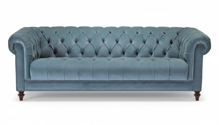 Chesterfield Tirkīza dizaina dīvāni ar polsteru jauns trīsvietīgs audums dzīvojamā istaba.