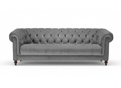 Trijvietīgais pelēks auduma dzīvojamā istaba dizaina dīvāns polster sofa dīvāns chesterfield
