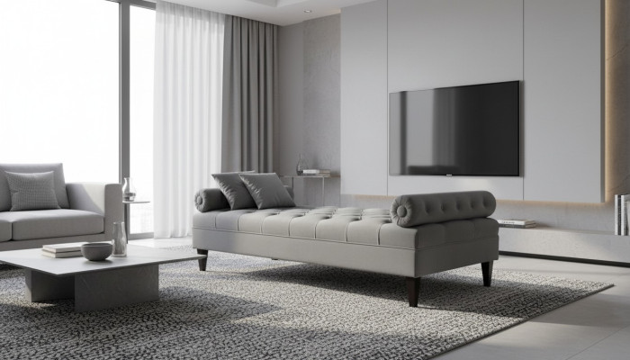 Chaiselongue Modern Design Sofa Gultas Mēbeles Dzīvojamā Istaba Audums