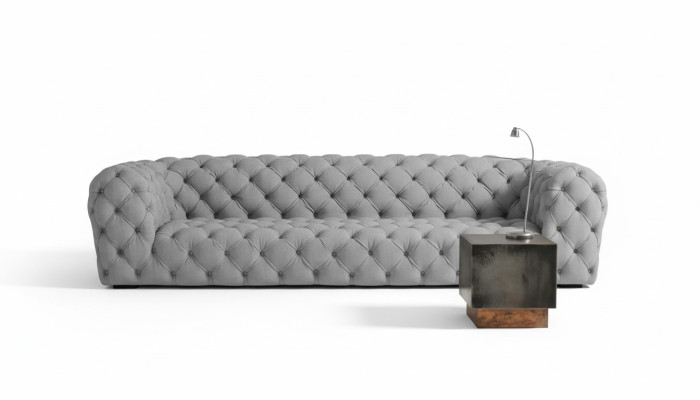 Grau Chesterfield viesistabas mūsdienīgs dizains dīvāni dīvāns mēbeles audums liels XXL jauns