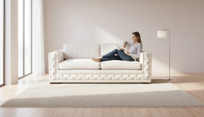Baltā Chesterfield modernā dizaina dīvāns, auduma dīvāns, jauns radošs mēbeles 3-vietīgs.