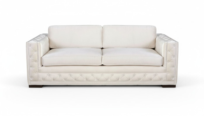 Baltā Chesterfield modernā dizaina dīvāns, auduma dīvāns, jauns radošs mēbeles 3-vietīgs.