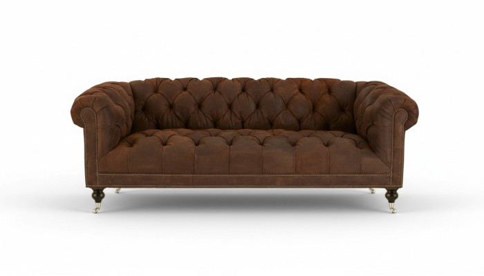 Brunsvigulē Chesterfield Moderno dizaina ādas dīvāns Dizaina mēbeles audekls audums