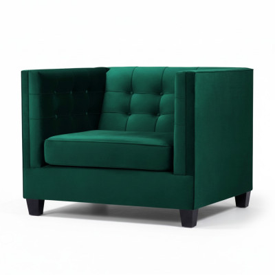 Dīvāns Chesterfield mūsdienīgs dzīvojamās istabas Moderns Tekstils Audums Zaļš Radošais Mēbeles Jauns