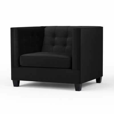 Chesterfield krēsls Radošā mēbeļu tekstila audums Melns Jauns Dzīvojamā istaba