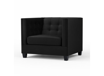 Chesterfield krēsls Radošā mēbeļu tekstila audums Melns Jauns Dzīvojamā istaba