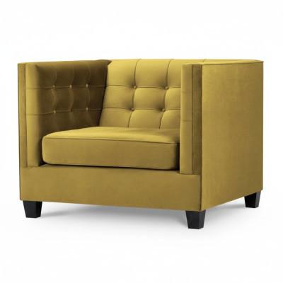 Krēsls Chesterfield auduma audums Beige kreatīvā mēbeles Living Room (Dzīvojamā istaba)