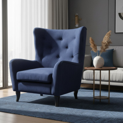 Sēžamkrēsls Tekstils Audums Chesterfield Samts Mēbeles Dzīvojamā Istaba Modernas Dīvāni Zils