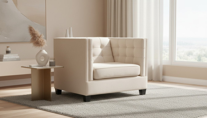 Krēsls Moderns Chesterfield Audums Bāra Audums Balts Radošā Lofta Mēbeles Jauns Dzīvojamais Istabā 