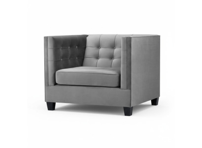 Krēsla Chesterfield tekstils audums pelēks jauns dzīvojamā istaba modernu radošu