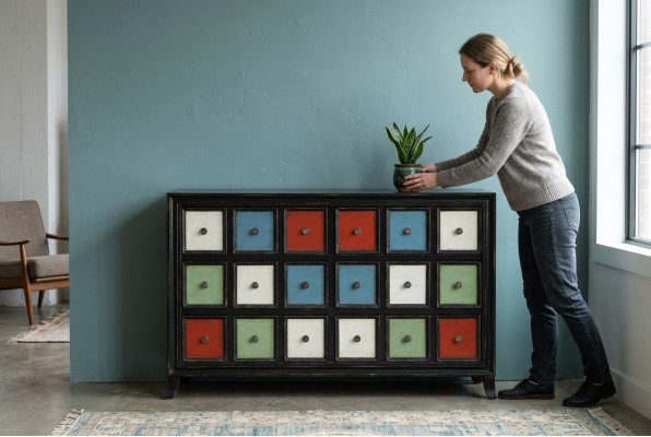 Komoda Kommode skapis Sideboard Mēbeles Skapis Koks Plaukts Aptieka