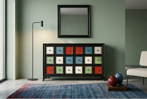Komoda Kommode skapis Sideboard Mēbeles Skapis Koks Plaukts Aptieka