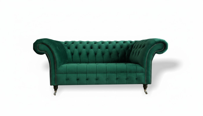Chesterfield Green 2-Sēdvietu dīvāns Polster mīkstais dīvāns dīvāni Dizains dīvāns Kluba tekstils