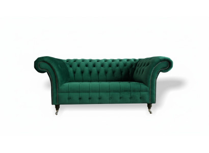 Chesterfield Green 2-Sēdvietu dīvāns Polster mīkstais dīvāns dīvāni Dizains dīvāns Kluba tekstils