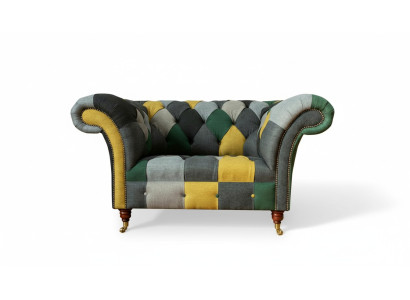 Chesterfield krēsls Televizora dīvāns 1,5-vietīgais dīvāns Tekstila audums Dīvāni Pārklāji