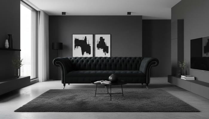 Chesterfield Sofa 4 situs liela polsterējuma dizaina dīvāns Sofa komplekts