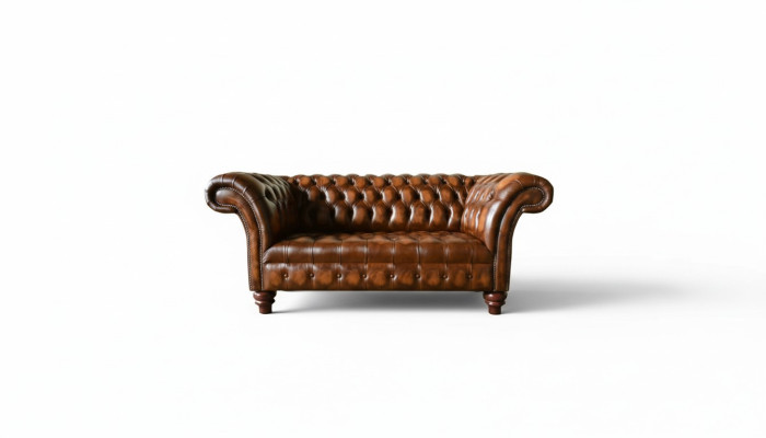 Dizaina Chesterfield sofa 2 sēdvietas Brūns dīvāns Polster Sofas dzīvojamā istabā Sofa jauns