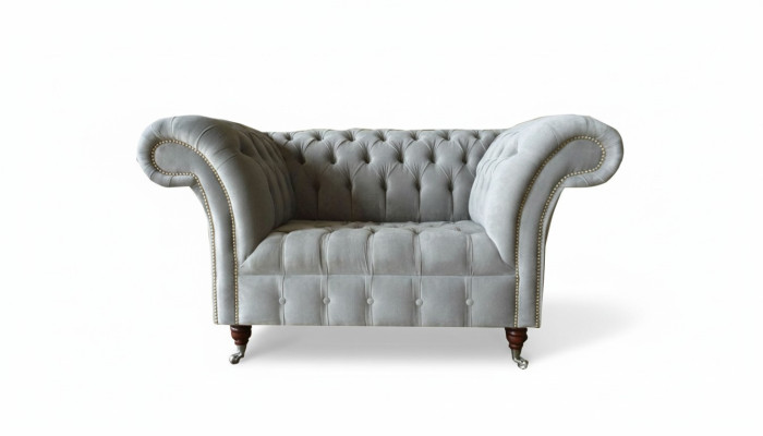Chesterfield krēsls dīvāns auduma dīvāns 1,5 sēdvietu viena sēdeklis