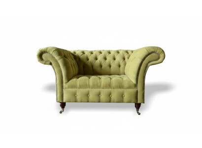 Chesterfield dīvāns ar polsterējumu 1,5 vietas klasiskais viensēta dīvāns.