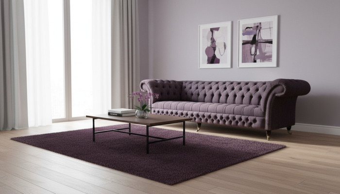 xxl Lielā Sofa dīvāns Chesterfield 265cm Polster Sofas 4 vietu no ādas