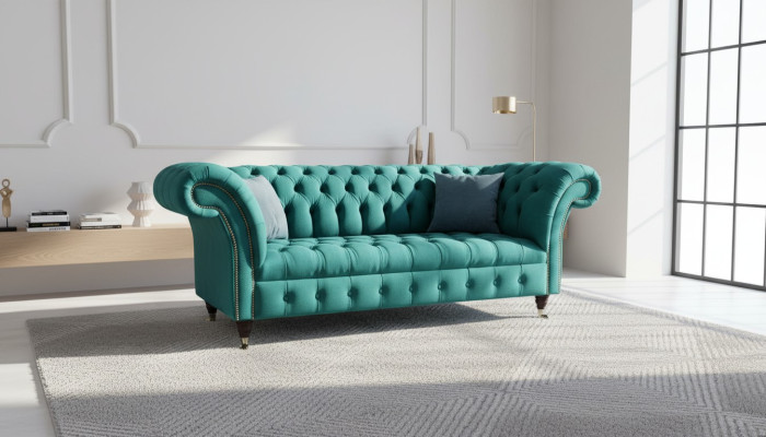 Dīvāns 2-vietīgs Kesterfilda mīkstā dizaina luksusa dīvāns Sofa atpūtas kluba dīvāni.