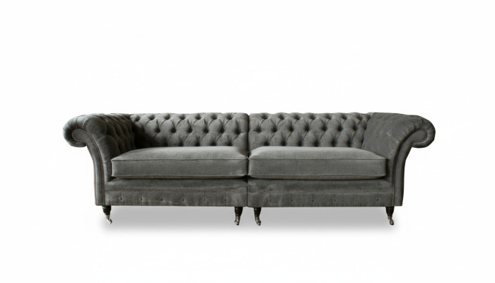 XXL Chesterfield dīvāns 4-vietīga gultne Polster Sitz Garnitur audums āda