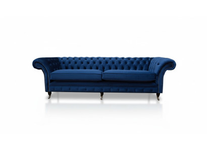 Zils xxl Big Sofa Couch Chesterfield 265cm Mēbeles 4 Sitteris