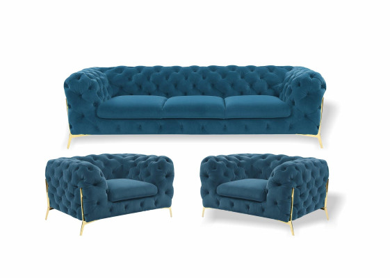 Chesterfield dizaina mīkstajām mēbelēm 3+1+1 sēdvietu dīvāns, materiāla komplekta polsterējums