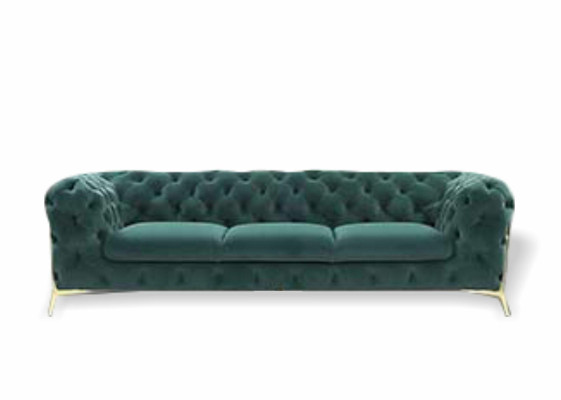 Dīvāns 3-vietīgi dizaina dīvāni ar apšuvumu ādas atpūtas Chesterfield sēdekļiem.