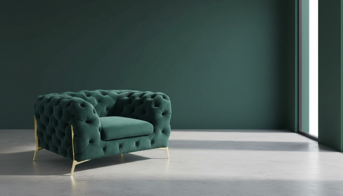Chesterfield auskaru krēls krēsls 1 vietas dīvāns dīvāns polster polsteris audums jauni