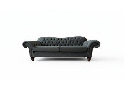 XXL Chesterfield dīvāns 4 sēdvietu dīvāns pārklāts ar ādu un audumu