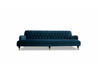 Liels ādas dīvāns Chesterfield 250 cm pārklājuma dīvāni 4-vietīgs āda tekstils Turkuāze