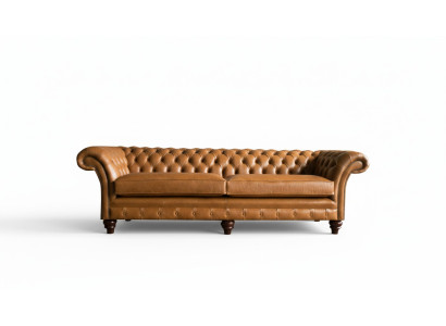 Chesterfield dīvāns Brūna xxl Lielais ādas dīvāns Viesistaba Mēbeles 4 sēdvietu Brūns