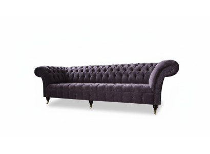 Gultas Sofa 4 vietu dizains Polster Moderns Tekstils Audums Chesterfield Sofas Jauns