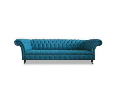 Zila xxl Big Sofa Couch Chesterfield 265cm Polster Sofas 4 Sitzer Samt tekstils