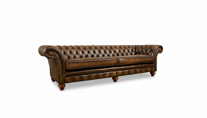 xxl Sofa 4 sēdvietu dīvāns Chesterfield polster sitz garnitūra ādas tekstilas brūns