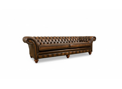 xxl Sofa 4 sēdvietu dīvāns Chesterfield polster sitz garnitūra ādas tekstilas brūns