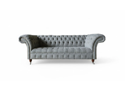 Materiāls Dīvāns Dīvānu komplekts Ar polsteri 3-vietīgs Dīvāns Dīvāni Chesterfield Pelēks Samts