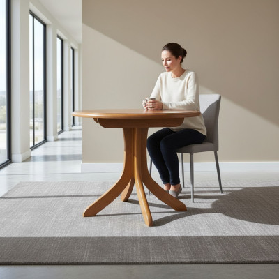 Dizaina ēdamgalds Moderni galdi dzīvojamā istabā Koksne 90x90/125cm Virtuves ēdamgaldi Jauni