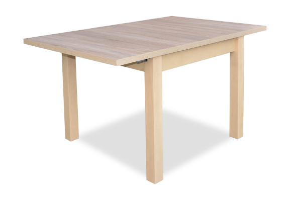 Stilīgs ēdamgalds ar koka plati beige krāsā Moderā ēdamistaba