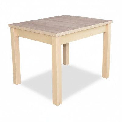 Stilīgs ēdamgalds ar koka plati beige krāsā Moderā ēdamistaba