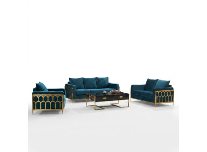 Dzīvojamās istabas dizaina dīvāns, dīvānu komplekts 3+2+1 vieta Moderne Couch Set