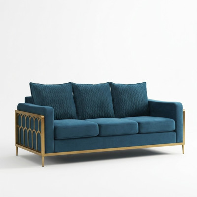 Trīsvietīga gulta Polster Design Sofa Moderns sēdekļa dekors Dīvāns Istaba Mēbeles