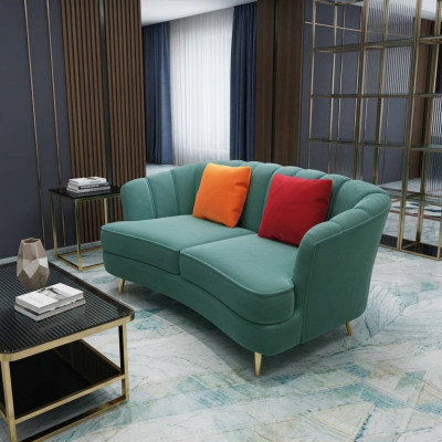 Divvietīga sofa 2 sēdvietu dizaina dīvāni ar polsteri, mūsdienīga sēdeklīne, auduma tekstila gults!