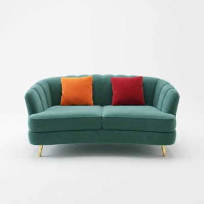 Divvietīga sofa 2 sēdvietu dizaina dīvāni ar polsteri, mūsdienīga sēdeklīne, auduma tekstila gults!